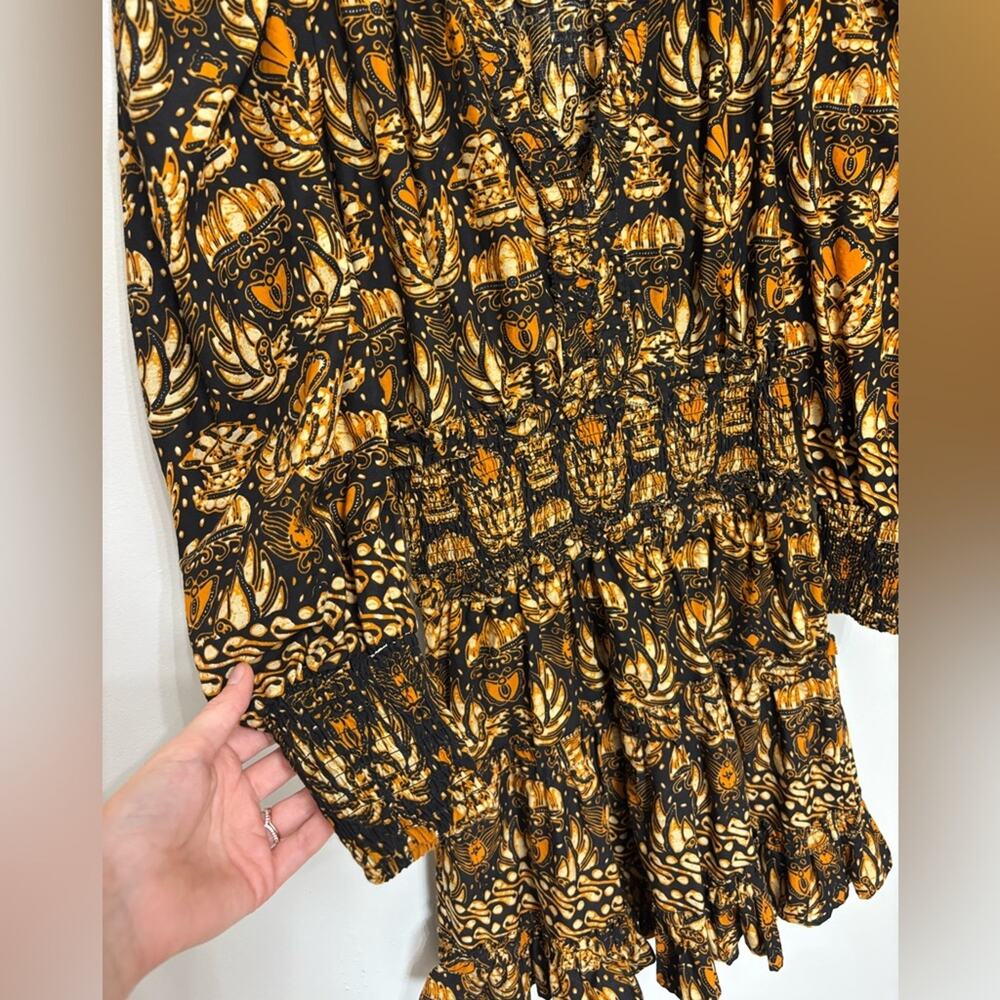 Love The Label Eleanor Mini Dress in Dahlia Black Print - Size M - Picture 5 of 7